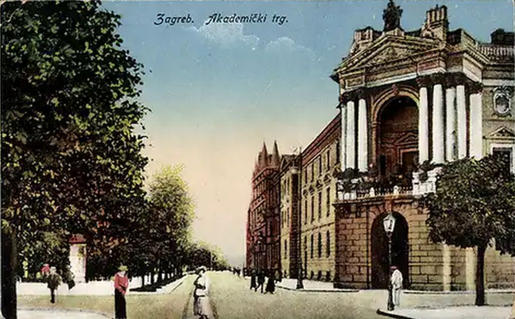 Akademički trg (današnji Trg Josipa Juraja Strossmayera), palača Vranyczany